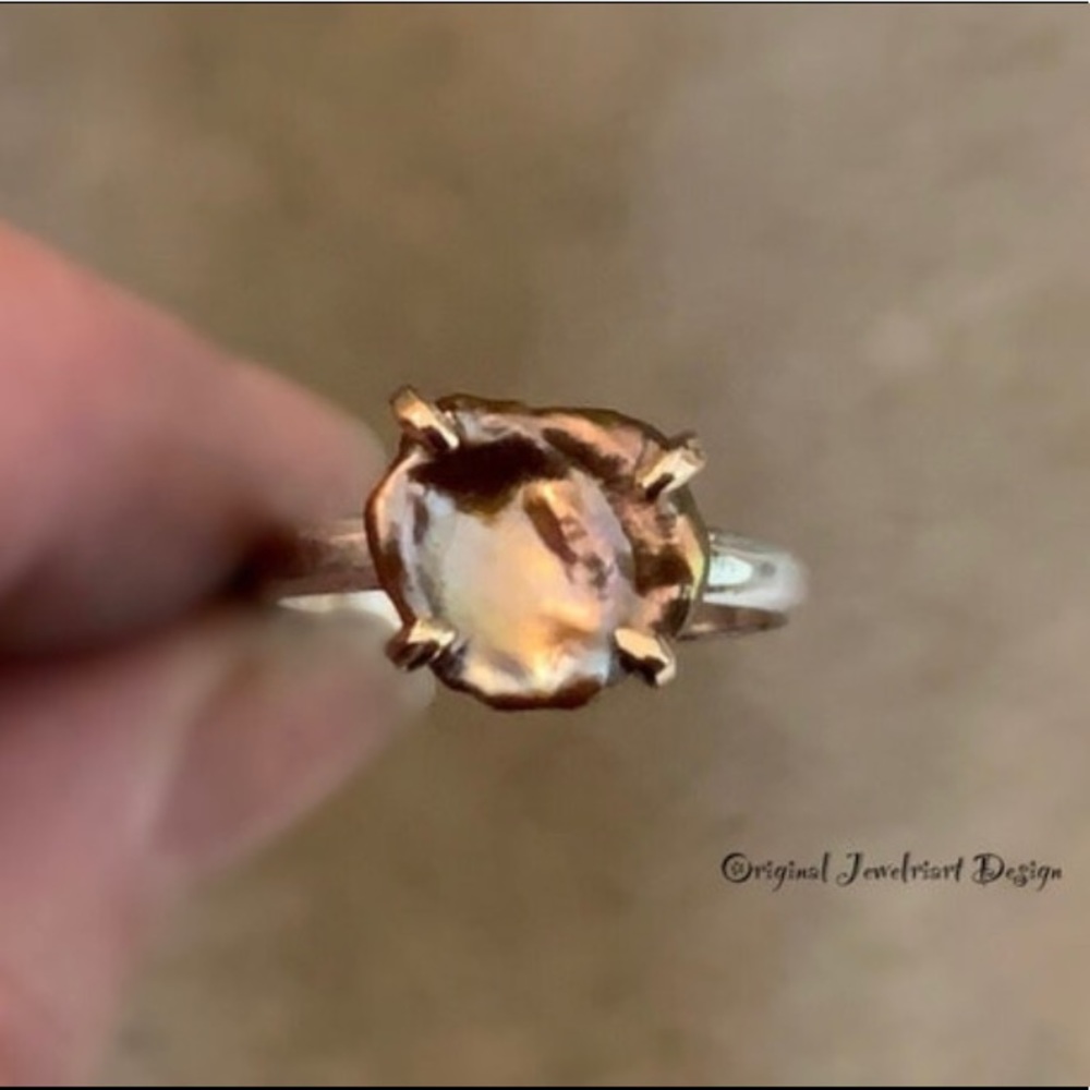 Natural Keshi Pearl Ring